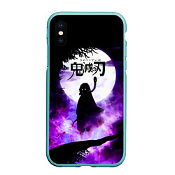 Чехол iPhone XS Max матовый Demon Slayer: Kimetsu no Yaiba, цвет: 3D-мятный