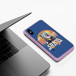 Чехол iPhone XS Max матовый Shiro princess, цвет: 3D-сиреневый — фото 2