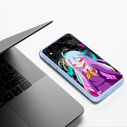 Чехол iPhone XS Max матовый Малышка Широ, цвет: 3D-голубой — фото 2