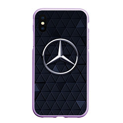 Чехол iPhone XS Max матовый MERCEDES BENZ 3D Geometry 3Д