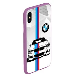 Чехол iPhone XS Max матовый BMW БМВ M PERFORMANCE, цвет: 3D-фиолетовый — фото 2