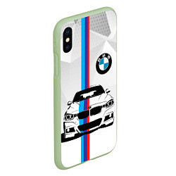 Чехол iPhone XS Max матовый BMW БМВ M PERFORMANCE, цвет: 3D-салатовый — фото 2