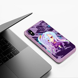 Чехол iPhone XS Max матовый Shiro art, цвет: 3D-сиреневый — фото 2