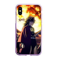 Чехол iPhone XS Max матовый Demon Slayer: Kimetsu no Yaiba