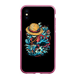 Чехол iPhone XS Max матовый One Piece Retro Style