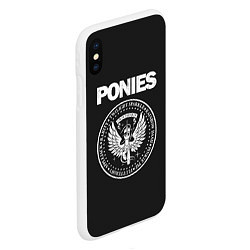 Чехол iPhone XS Max матовый Pony x Ramones, цвет: 3D-белый — фото 2