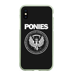 Чехол iPhone XS Max матовый Pony x Ramones
