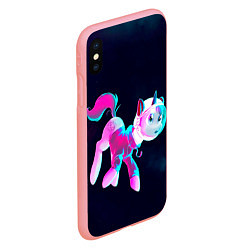 Чехол iPhone XS Max матовый Пони в космосе, цвет: 3D-баблгам — фото 2