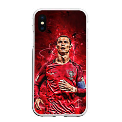 Чехол iPhone XS Max матовый Cristiano Ronaldo Portugal