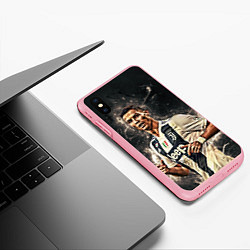Чехол iPhone XS Max матовый Криштиану Роналду Ювентус, цвет: 3D-баблгам — фото 2