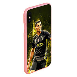 Чехол iPhone XS Max матовый Cristiano Ronaldo Juventus, цвет: 3D-баблгам — фото 2