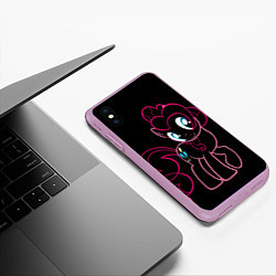Чехол iPhone XS Max матовый Милая Флаттершайн, цвет: 3D-сиреневый — фото 2