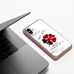 Чехол iPhone XS Max матовый Non yet Non yet Im not giving up yet!!!, цвет: 3D-коричневый — фото 2