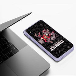 Чехол iPhone XS Max матовый The Binding of Isaac, цвет: 3D-светло-сиреневый — фото 2