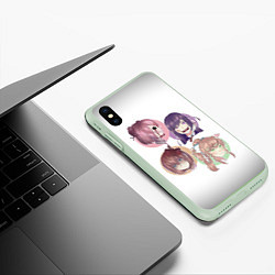 Чехол iPhone XS Max матовый Doki Doki Literature Club, цвет: 3D-салатовый — фото 2