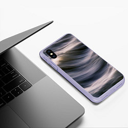 Чехол iPhone XS Max матовый Море волнуется, цвет: 3D-светло-сиреневый — фото 2
