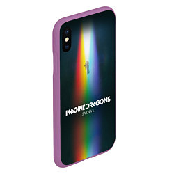 Чехол iPhone XS Max матовый Imagine Dragons: Evolve, цвет: 3D-фиолетовый — фото 2