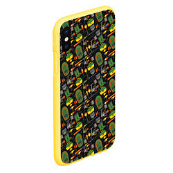 Чехол iPhone XS Max матовый Время порыбачить, цвет: 3D-желтый — фото 2