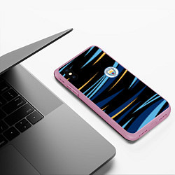 Чехол iPhone XS Max матовый МАНЧЕСТЕР СИТИ MANCHESTER, цвет: 3D-розовый — фото 2