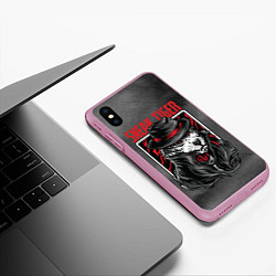 Чехол iPhone XS Max матовый Sneak Tiger, цвет: 3D-розовый — фото 2