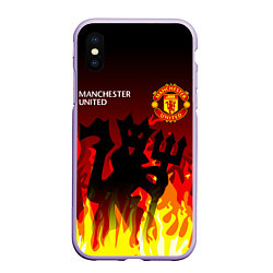 Чехол iPhone XS Max матовый MANCHESTER UNITED ДЬЯВОЛ