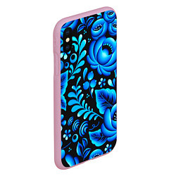 Чехол iPhone XS Max матовый Гжель, цвет: 3D-розовый — фото 2