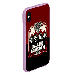 Чехол iPhone XS Max матовый Black Sabbath, цвет: 3D-сиреневый — фото 2