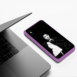 Чехол iPhone XS Max матовый Namjoon black, цвет: 3D-фиолетовый — фото 2