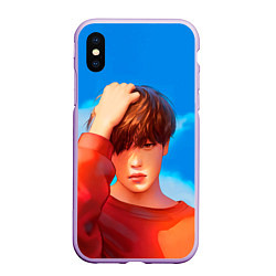 Чехол iPhone XS Max матовый Park Jimin Art