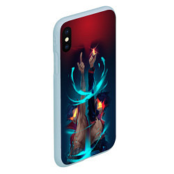 Чехол iPhone XS Max матовый Kamina & Simon, цвет: 3D-голубой — фото 2