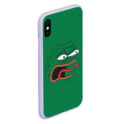 Чехол iPhone XS Max матовый Pepe skin, цвет: 3D-светло-сиреневый — фото 2