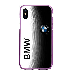 Чехол iPhone XS Max матовый Black and White BMW