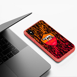 Чехол iPhone XS Max матовый Roma, цвет: 3D-красный — фото 2