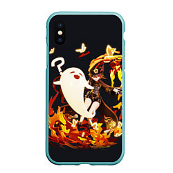 Чехол iPhone XS Max матовый GENSHIN IMPACT HU TAO, цвет: 3D-мятный