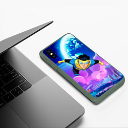 Чехол iPhone XS Max матовый Марк Грэйсон Неуязвимый, цвет: 3D-темно-зеленый — фото 2