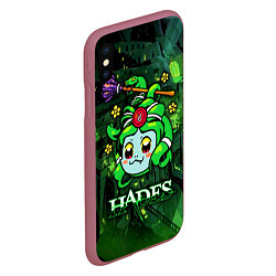 Чехол iPhone XS Max матовый Hades Dusa Gorgon, цвет: 3D-малиновый — фото 2