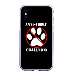 Чехол iPhone XS Max матовый Anti-Furry coalition