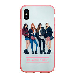 Чехол iPhone XS Max матовый Blackpink Squad, цвет: 3D-баблгам