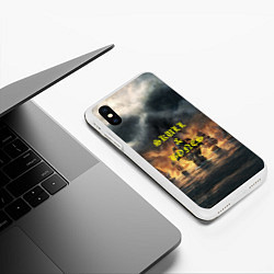 Чехол iPhone XS Max матовый Skull & Bones Пираты, цвет: 3D-белый — фото 2