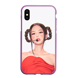 Чехол iPhone XS Max матовый Sweet Jannie, цвет: 3D-фиолетовый