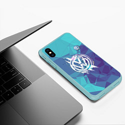 Чехол iPhone XS Max матовый VOLKSWAGEN, цвет: 3D-мятный — фото 2