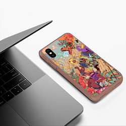 Чехол iPhone XS Max матовый MONSTER WAR СЮРРЕАЛИЗМ, цвет: 3D-коричневый — фото 2