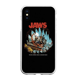 Чехол iPhone XS Max матовый Jaws cinema