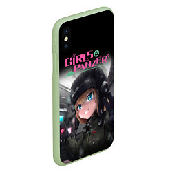 Чехол iPhone XS Max матовый Девушки и танки Girls und Panzer Z, цвет: 3D-салатовый — фото 2