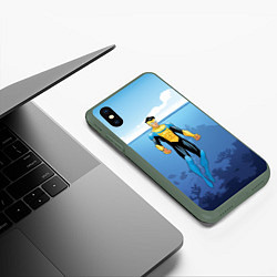 Чехол iPhone XS Max матовый Марк Грэйсон Неуязвимый, цвет: 3D-темно-зеленый — фото 2