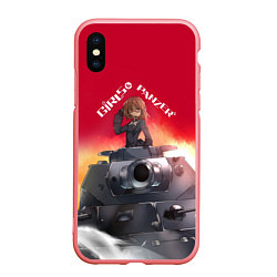 Чехол iPhone XS Max матовый Girls und Panzer Девушки и танки z, цвет: 3D-баблгам