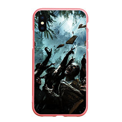 Чехол iPhone XS Max матовый Кровожадные зомби Zombie, цвет: 3D-баблгам