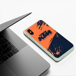 Чехол iPhone XS Max матовый KTM ГРАНЖ Z, цвет: 3D-салатовый — фото 2