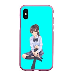 Чехол iPhone XS Max матовый Anime girl