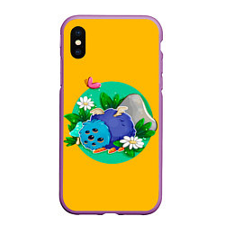 Чехол iPhone XS Max матовый Милый Гломмер, цвет: 3D-фиолетовый